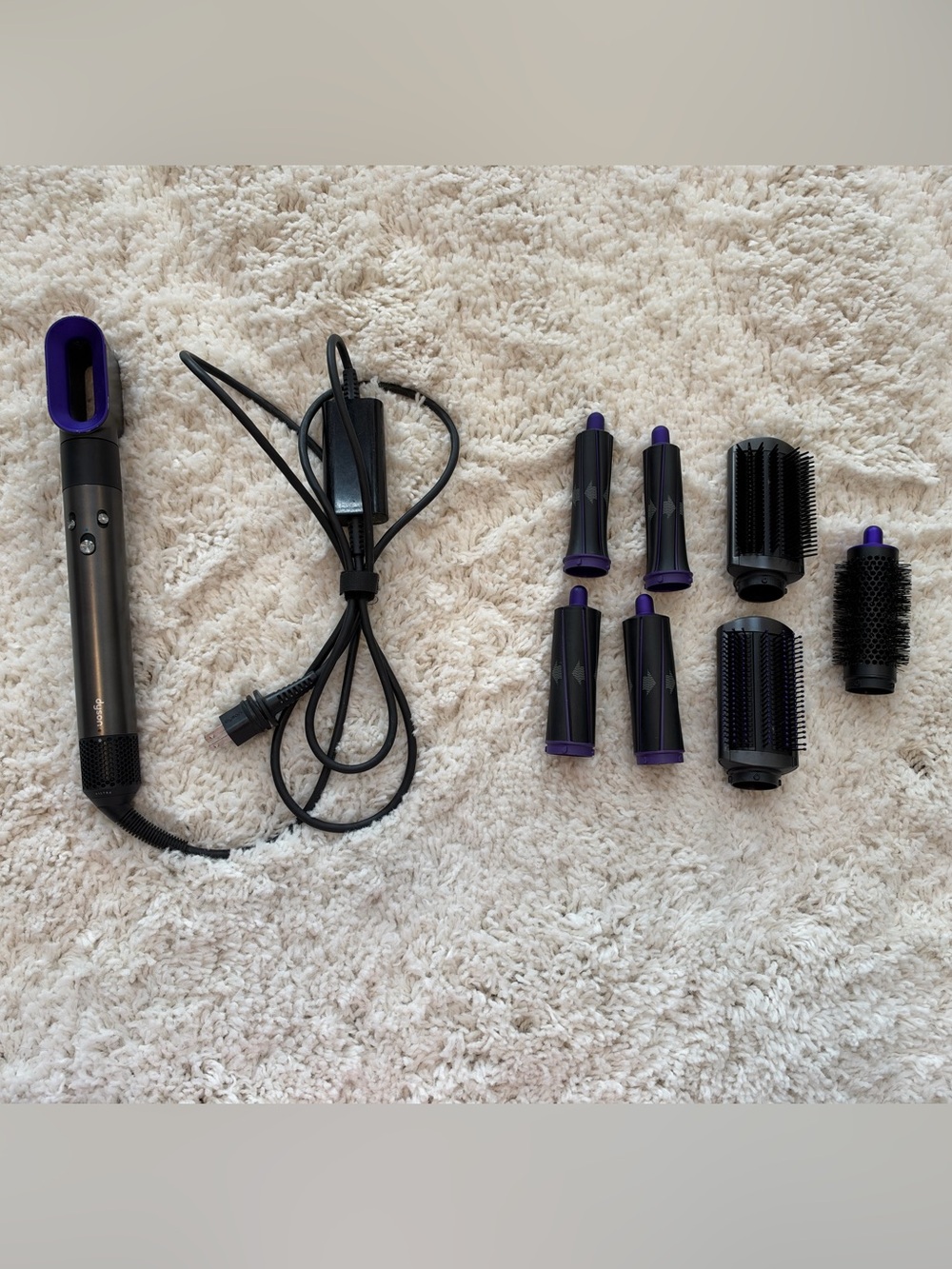 Dyson Black and Purple Hair Multi-Styler with Attachments
